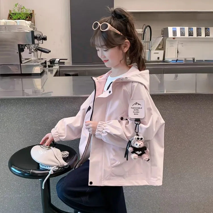 【夹棉/不夹棉】秋上新~儿童秋款时尚百搭休闲外套冲锋衣11098