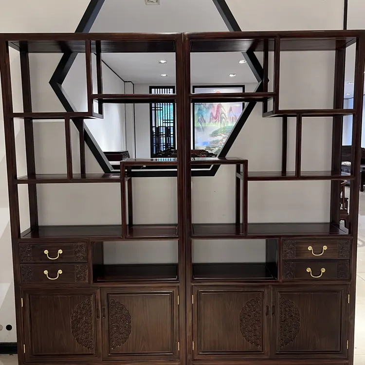 南美酸枝祥云博古架办公家用一对二个