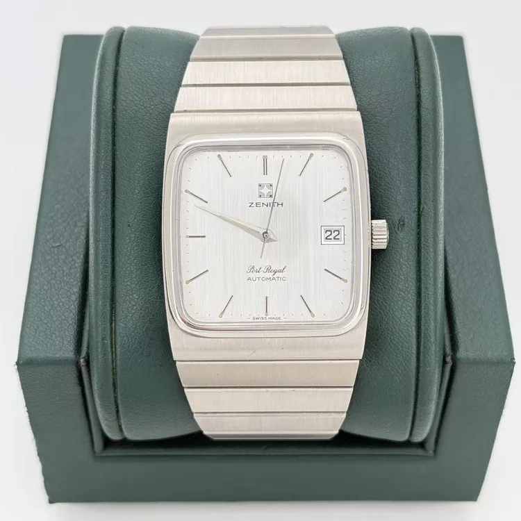 95新 Zenith/真力时 表盘38.5x32.5 老钱风中古方盘机械表 M1764