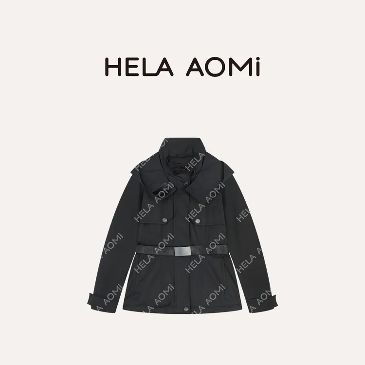 HELA AOMI “蚂蚁腰鹅绒”老钱风多缝收腰设计羽绒服CY5DC64403