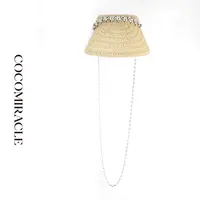 【董小姐】新款小香风链条防晒草编帽W53MZ551