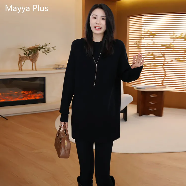 【南浔】Mayya Plus麦芽定制气质显瘦流光风针织连衣裙32546658