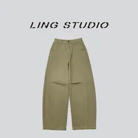 LING/STUDIO『蒙德里安』秋冬时尚设计师款高腰显瘦牛仔裤5092630