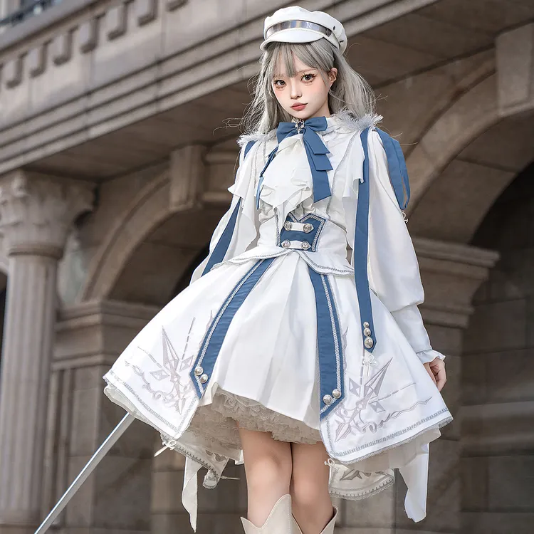 锦慕lolita星辉骑士装帅气洛丽塔连衣裙朋克风衬衫sk半裙套装军Lo