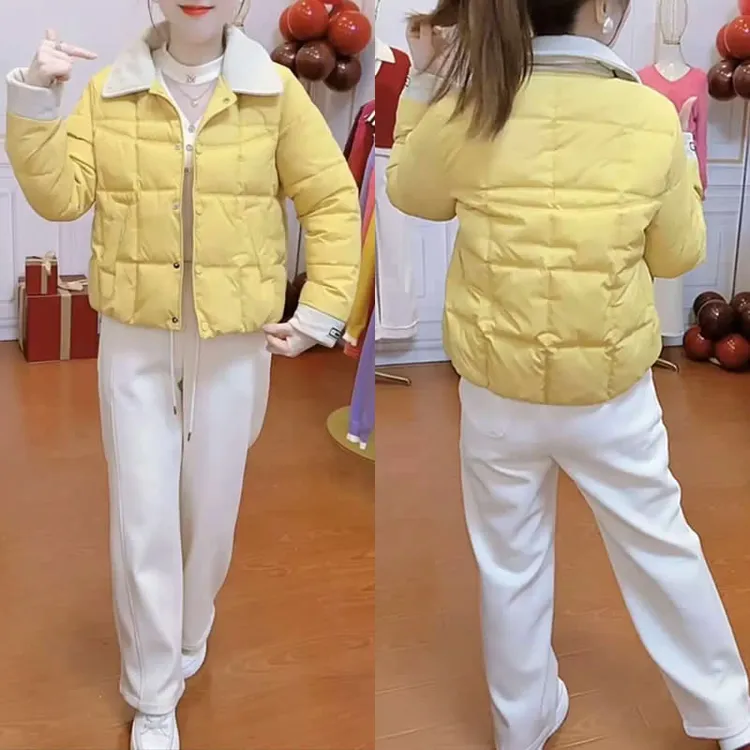 (有运费险）时尚轻薄保暖短款棉服女冬季新款百搭显瘦小个子棉衣