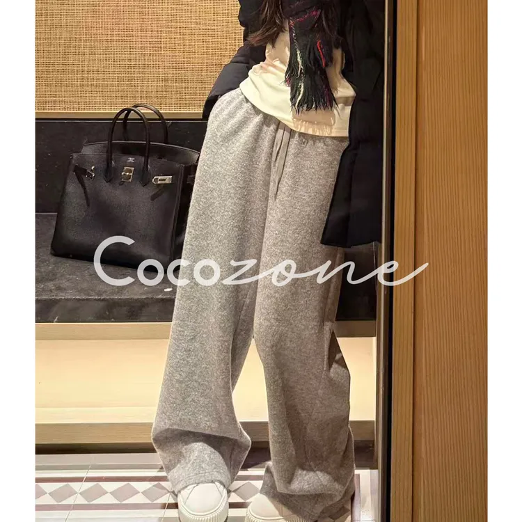 COCO ZONE 刘 一一 “必买裤”纯色修身直筒休闲裤  CD1A1611