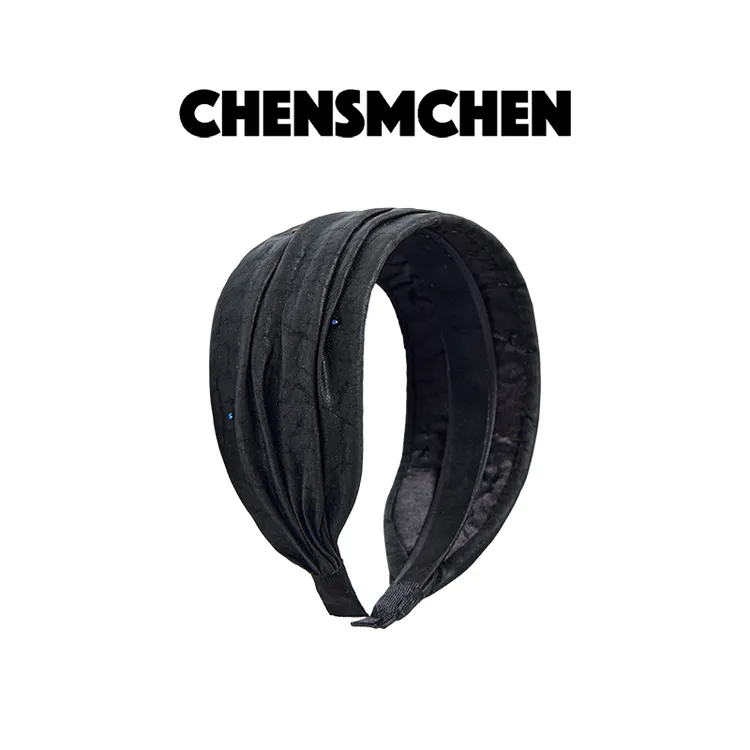 CHENSMCHEN 香云纱复古宽版防滑头饰发箍女简约百搭发卡CSS4076NL