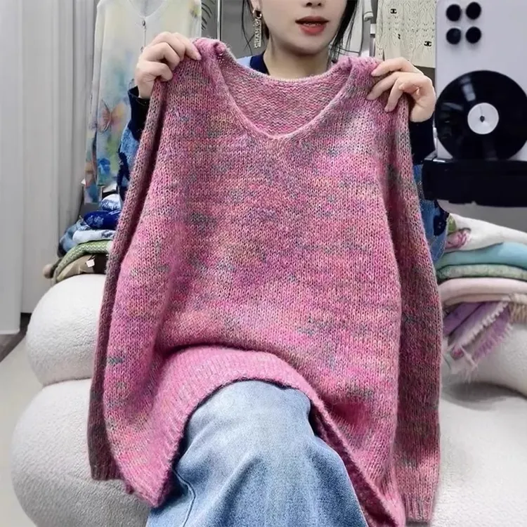 今年流行慵懒风针织衫女春秋装温柔减龄上衣高级感洋气时尚毛衣
