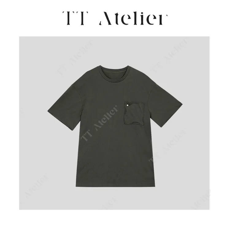 TT设计师【相框】夏季新款小众设计纯色宽袖t恤TT190464