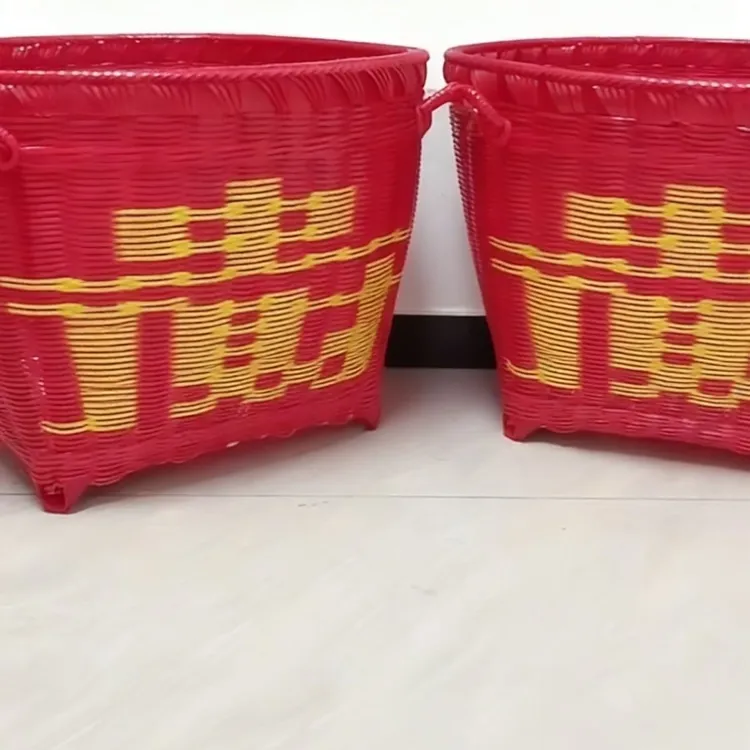 收纳乔迁结婚拜神箩筐簸箕大众收纳筐买菜菜篮复古纯手工藤编淘米