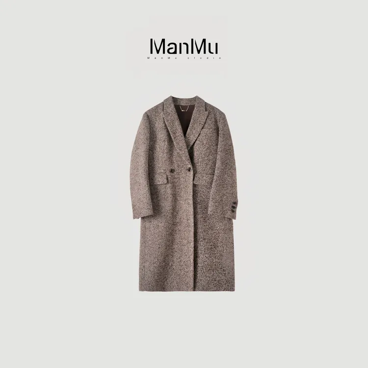 满目ManMu 【张琪专属】高级定制秋冬时尚百搭羊毛大衣350625