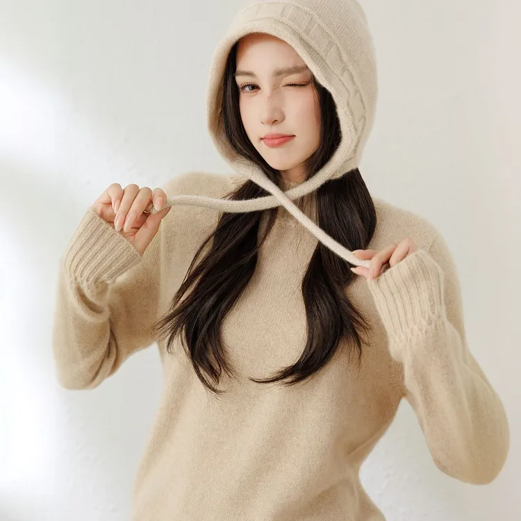新款洋气蒙古国进口羊绒帽保暖秋冬百搭保暖帽子