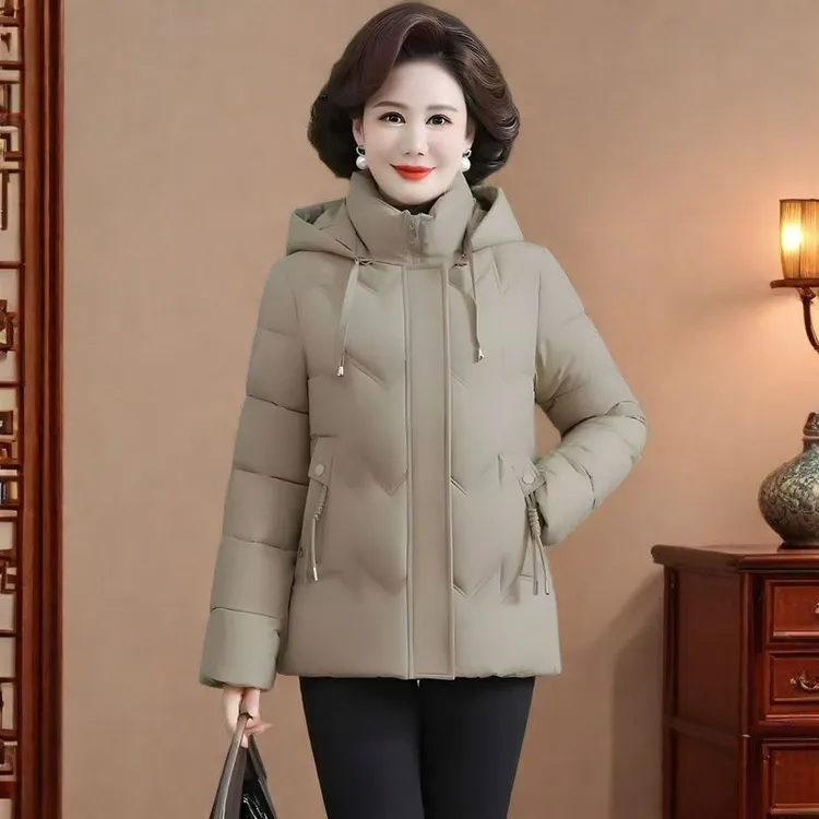 冬装新款棉服中老年棉衣50-60岁小个子妈妈装加厚时尚保暖棉袄
