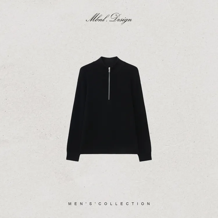 MBNL-F「12-Pin」秦磊男装628g羊毛棉定纺元宝针织衫LL-WSY1250