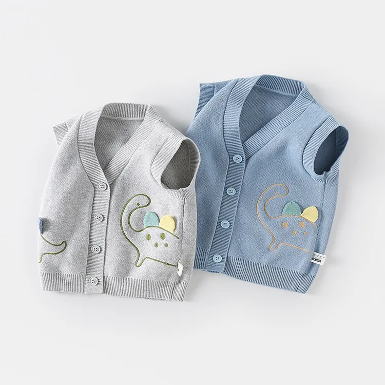婴儿马甲秋冬外穿男宝宝毛衣背心针织开衫衣服秋装婴幼儿秋季男童