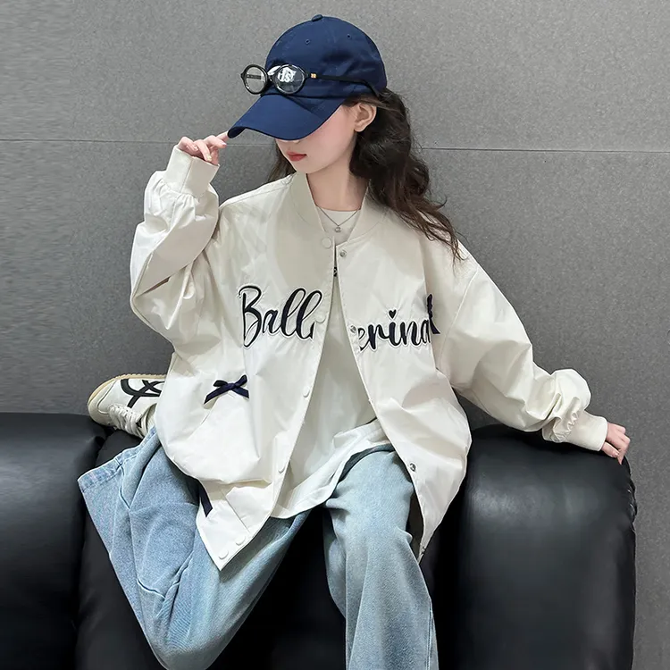 女童外套春秋2025新款儿童棒球服春装洋气大童休闲小女孩运动夹克