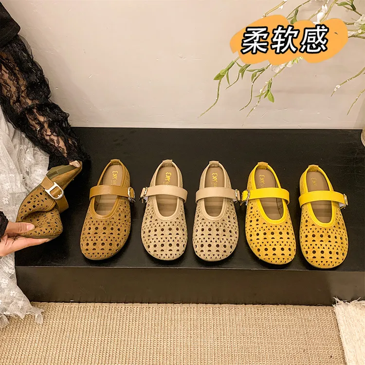 轻奢鞋子女款爆款2025新款ins潮牌百搭小众洞洞鞋今年流行凉拖鞋