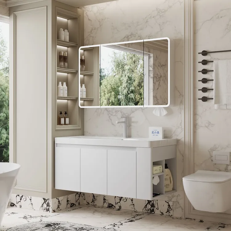 瓷小满【ENF级】S3+不锈钢侧边收纳组合式浴室柜一体盆卫生间防水
