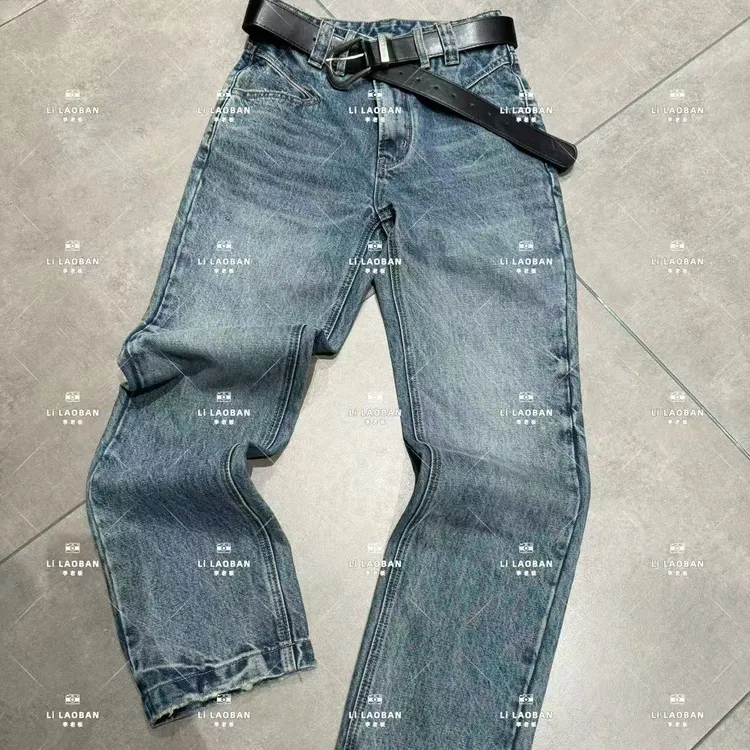 2025早秋简约风直筒窄版显瘦牛仔裤（裤长103左右，没弹力）