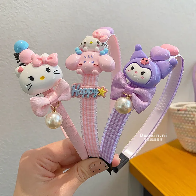 儿童库洛米发箍女童新款整理碎发头箍公主美乐蒂户外卡通洋气头饰