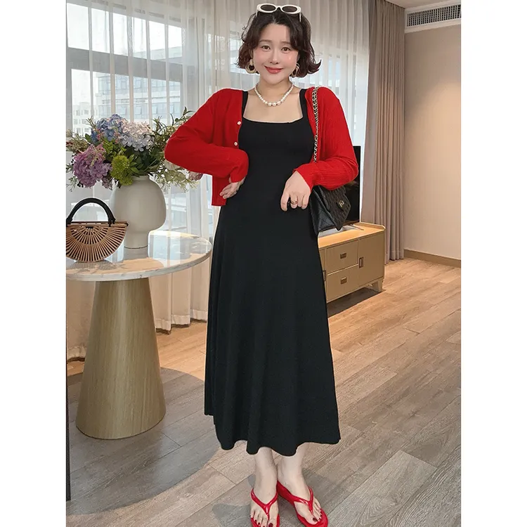 【DIS 现货】【暗夜芳华】春夏百搭显瘦针织无袖吊带连衣裙Z525Z04098