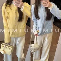 【mimius】U 高奢羊毛羊绒手工钩花钉珠毛衣开衫 WG09174