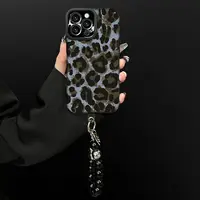 蓝豹纹适用苹果vivo华为oppo小米iPhone16瞳眼竖条纹手机壳
