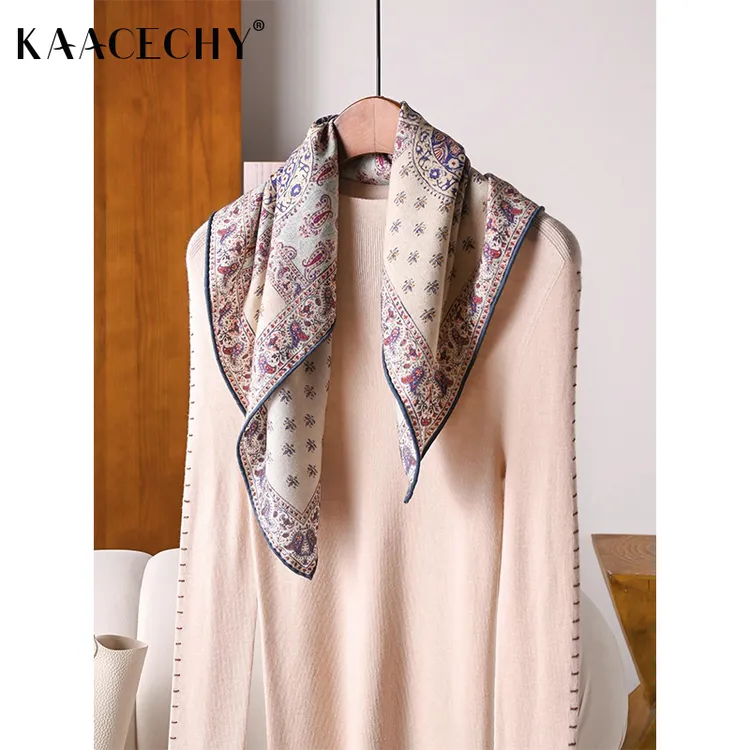 古典幸福树双面真丝羊毛围巾女款爆款2025新款百搭保暖亲肤披肩