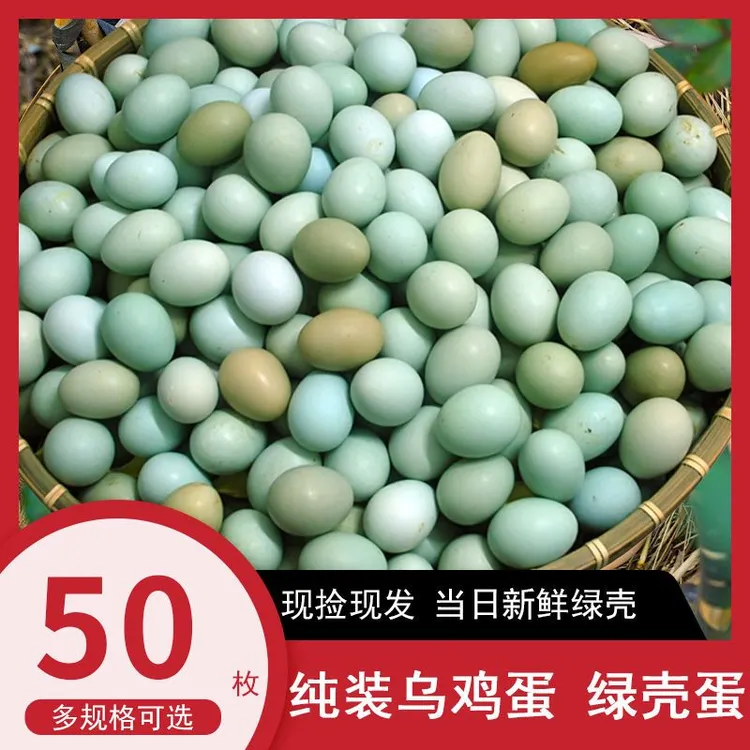 【助农】纯绿壳乌鸡蛋土鸡蛋正宗原产地新鲜发货整箱批发生鲜新鲜
