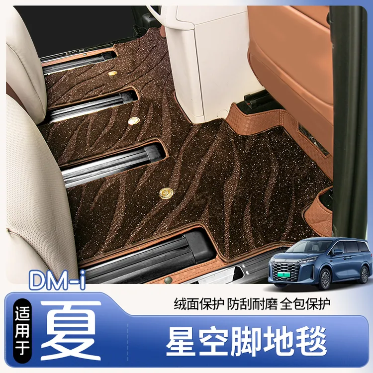 比亚迪夏脚垫改装双层脚垫星空地垫满天星地毯环保丝圈内饰改装件