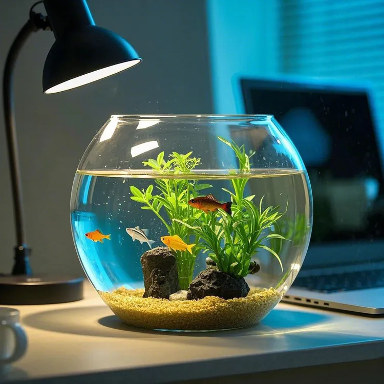 金鱼缸高清仿玻璃加厚防摔客厅办公室中小型植物水培微景缸生态缸