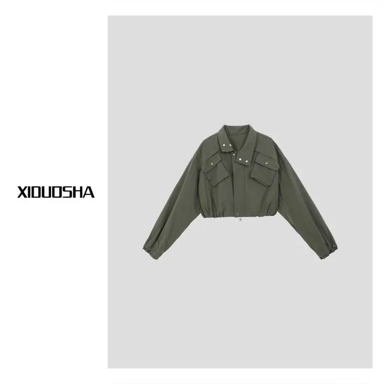 XIDUOSHA/喜朵莎原创设计款酷帅冲锋收腰外套  XDS1616