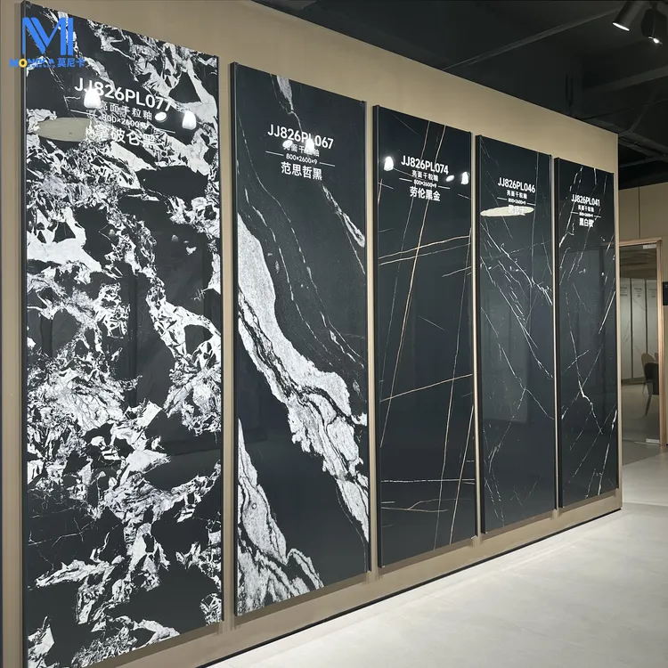新款轻奢岩板800x2600客厅玄关沙发电视背景墙亮哑光岩板大板定制