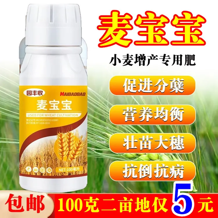 小麦宝宝小麦种植专用穗大粒饱生根壮苗叶面水溶植物肥料