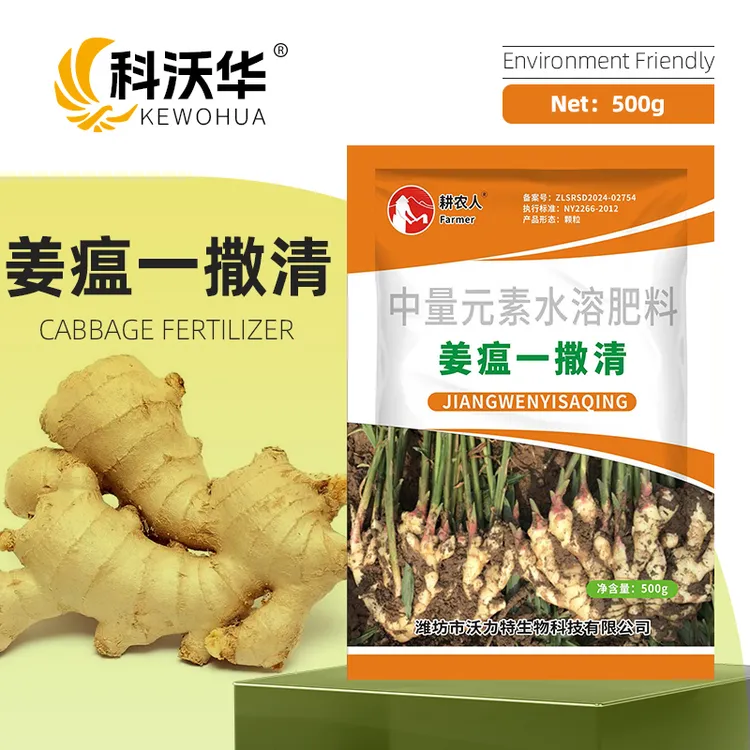 科沃华生姜姜瘟一撒清微生物肥料改善预防姜瘟炭疽叶枯腐烂专用肥