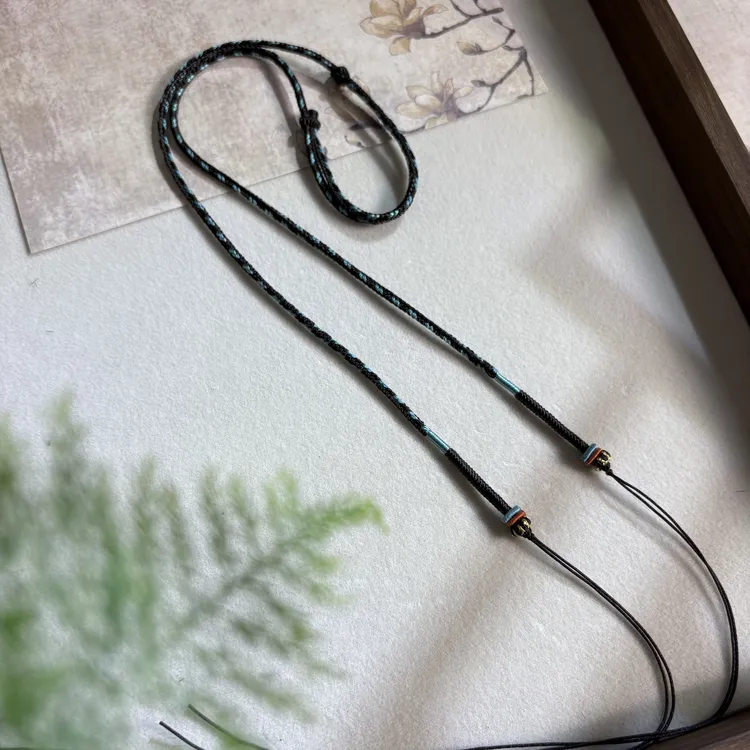 绳漫纯手工编织项链绳双耳横穿挂绳男女高档细款抽拉绳BG-082时尚