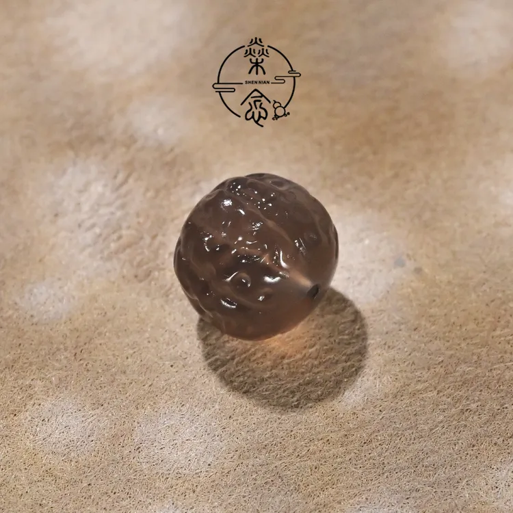 8/10/12MM天然灰玛瑙小金刚老型桶珠手串DIY文玩配饰配珠顶珠腰珠