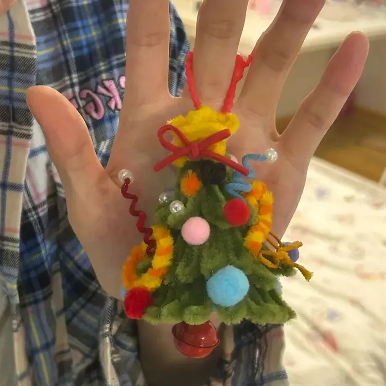 DIY手工圣诞树挂件扭扭棒材料背包挂件情侣男女友圣诞节礼物生日
