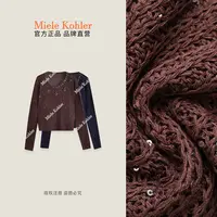 秋季新款重工镶钻细闪时尚女款毛针织衫MKAQ1A147【澳门小源同款】