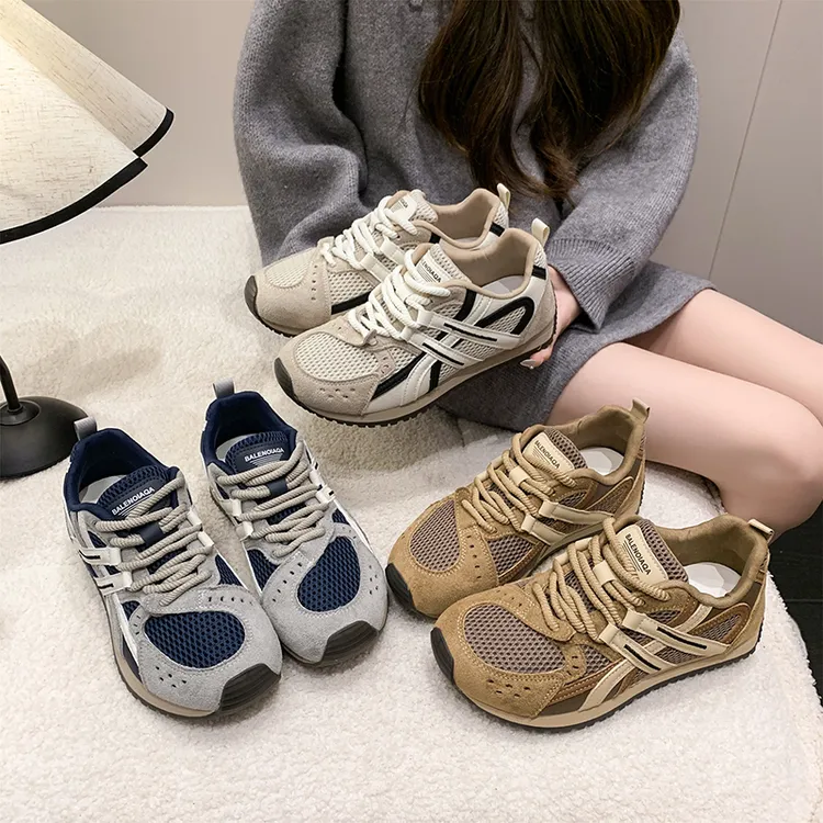 品牌设计感德训鞋2025新款秋冬季透气女鞋时尚休闲鞋运动阿甘鞋