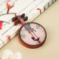 乐器系列-4款-【檀锦阁红木冰箱贴系列】-血檀（染料紫檀）-多样式