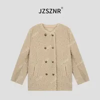 橘子树在哪儿双排扣粗花呢外套女冬季高级感保暖软糯宽松显瘦上衣