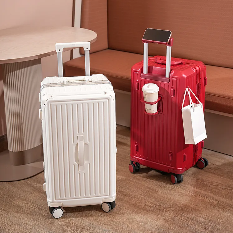 高档行李箱海关锁铝框箱干湿分离手机位文艺风学生旅行箱行李箱