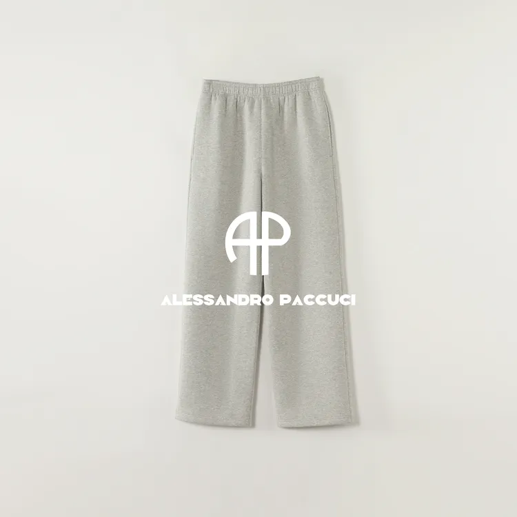 AP洛哥54269KC【空气直筒裤】绵羊毛起绒松紧系带腰时尚休闲长裤