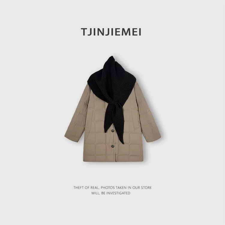 T井姐妹【休息日】设计感披肩鹅绒服ERF2512-ER7013