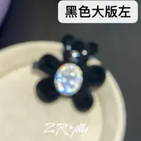 个性百搭黑色左大版发夹6914