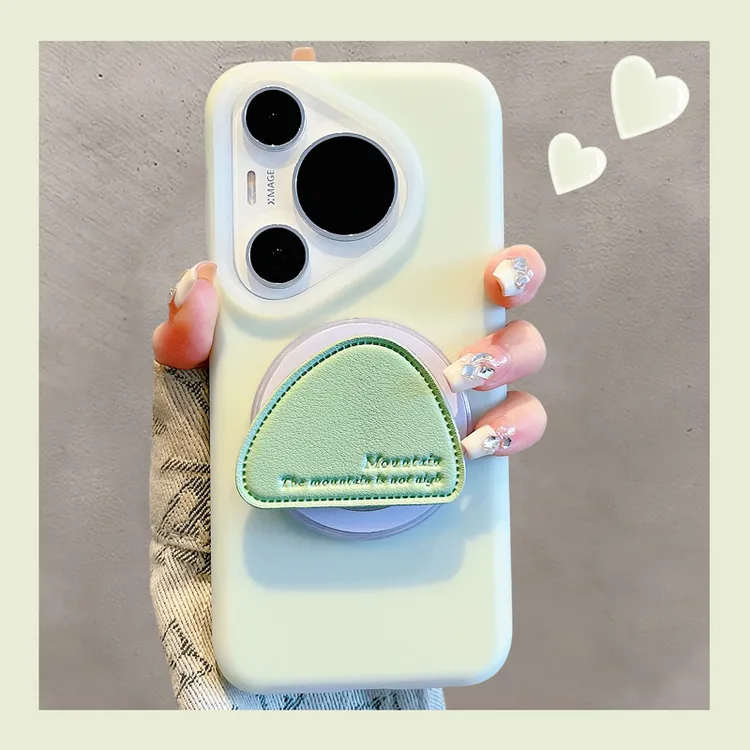 适用华为pura70pro+手机壳70Ultra简约纯色皮质磁吸支架mate70pro