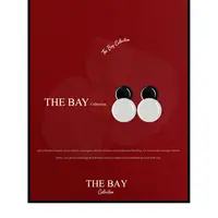 非金属木质耳饰 TheBay【芭蕾舞】立体几何925耳钉Bay2SQZR0224
