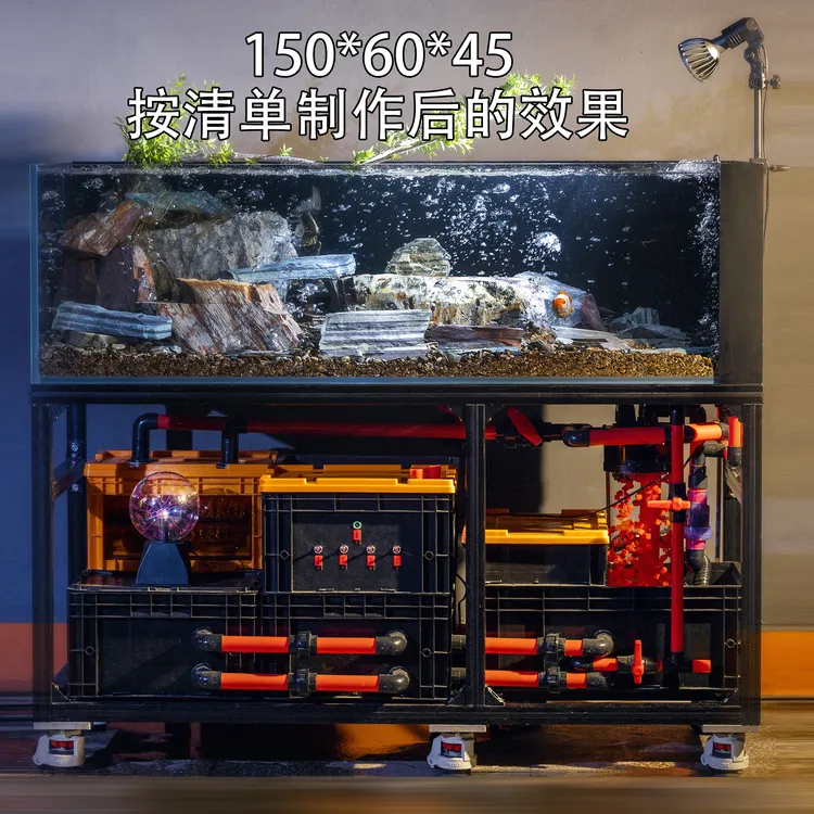 空气浮力清除鱼便系统黑骑士溪流缸手搓材料清单详细到螺丝型号
