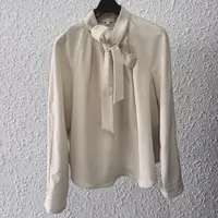 闪闪兒 olivedesolive25秋冬蝴蝶结设计白色长袖衬衫11080